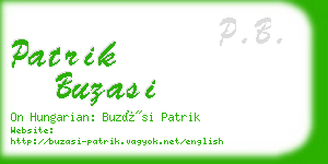 patrik buzasi business card